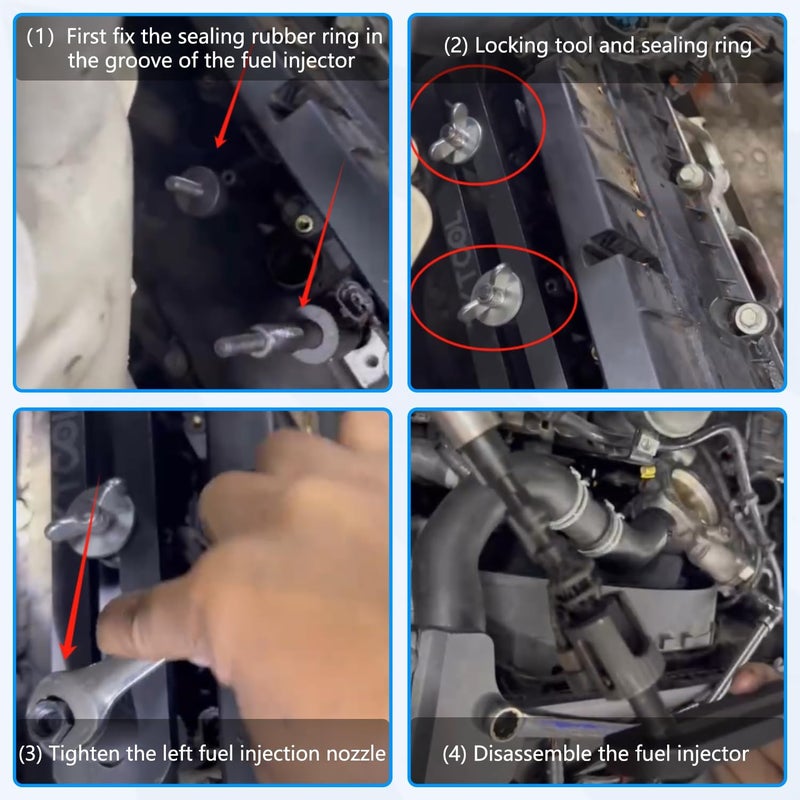 ZKTOOL New Upgraded Version Fuel Injector Puller Removal Tool Compatible with Land Rover Jaguar 3.0L 5.0L Gasoline Engine, Easily Remove Fuel Injectors Without Damage, Replaceable 310-197 - Image 5